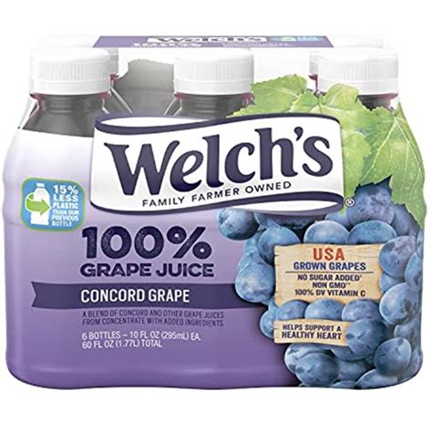 Welchs 100 Juice Concord Grape No Sugar Added 10 Ounce On The Go