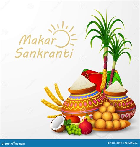 Happy Makar Sankranti Greeting Card Stock Illustration Illustration