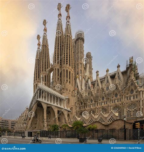 Basilica De La Sagrada Familia By Catalan Architect Antoni Gaudi In