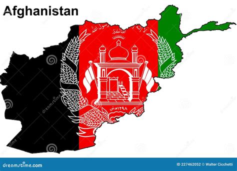 Map And Flag Of Afghanistan Stock Illustration Illustration Of Icon