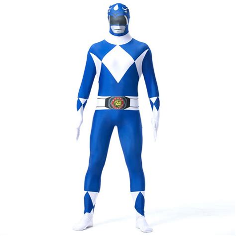 Masquerade Costume Hire Mighty Morphin Blue Power Ranger Costume
