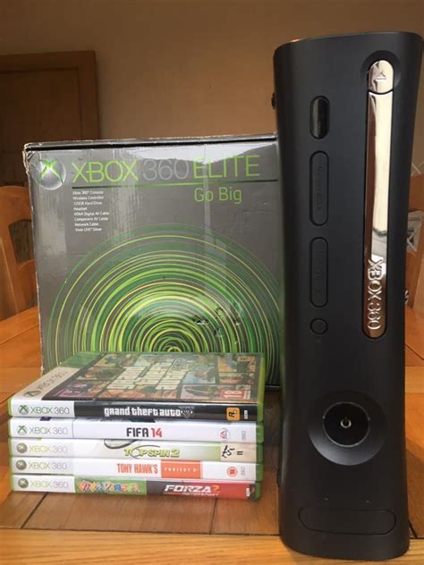 Xbox 360 120gb Elite W 2 Controllers And 6 Games In Llanishen Cardiff