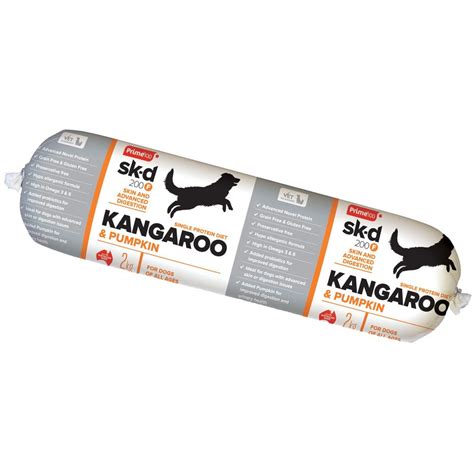 Prime100 Sk D 200 Kangaroo And Pumpkin Grain Free Cooked Frozen Roll Dog