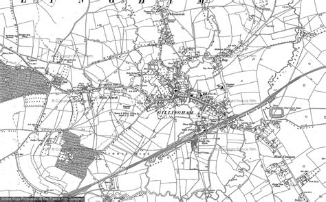 Historic Ordnance Survey Map Of Gillingham 1900