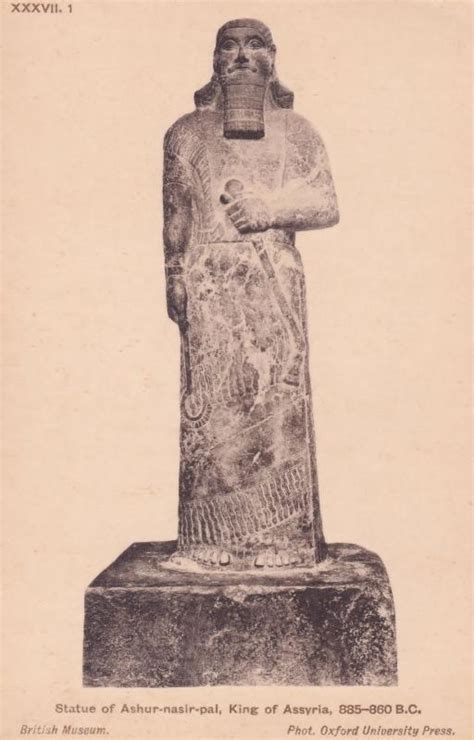 Ashur Nasir Pai King Of Assyria British Museum Rome Roman Old Postcard