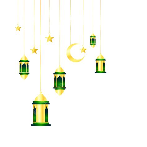 Islamic Ramadan Lantern Luxury Gold And Various Decorations Ramadan