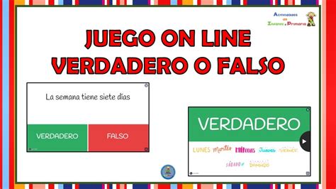 Cierto o falso es el nombre que porta el mismo, y como bien te puedes imaginar por su nombre, tendrás que adivinar si el enunciado una de las características que se destacan del juego es que hace que te mantengas siempre alerta y prestes atención a la hora de responder, ya que cada uno de. Divertido juego on line de comprensión lectora: Verdadero o falso