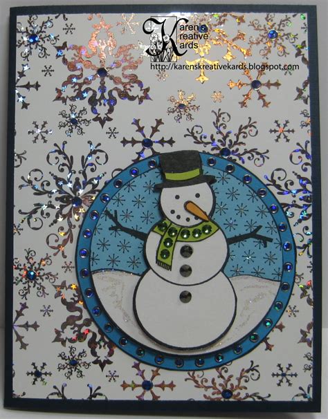 Karens Kreative Kards Snowman Sparkle From My Favorite Booths At