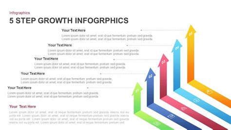 5 Step Growth Infographic Templates For Powerpoint Presentation