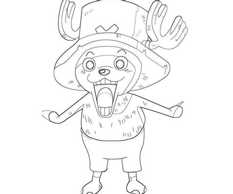 Printable One Piece Tony Tony Chopper Look Coloring Pages