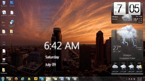 Desktop Wallpaper Clock Windows 7 Wallpapersafari
