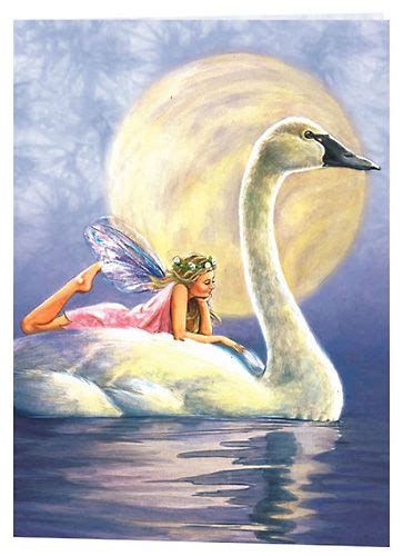 Faery ~ Swans Swan Boat Fairy Artwork Swans Art Beautiful Fairies