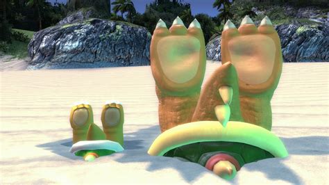 Bowser And Bowser Jr Buried Upside Down Beach By Picklenick95 On
