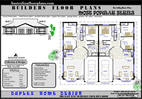.3 bedroom duplex floor plans 3 bedroom duplex plans with from duplex house plans 3 bedrooms one story duplex house plans ranch duplex plus most people as soon as to have these nifty things called driveways attached to their garages. Duplex Design units house floor plans Real Estate plan 2 x ...