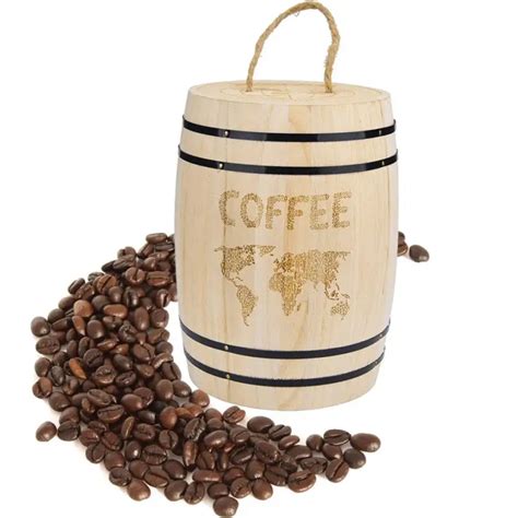 Fresh Coffee Bean Wooden Storage Containers Airtight Container Portable