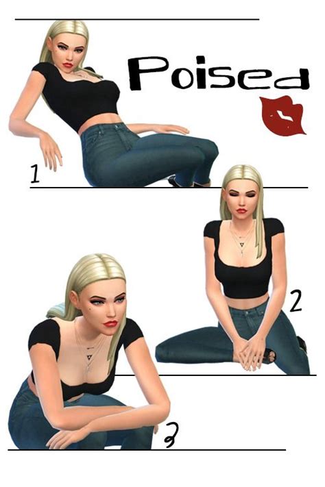 ♥ Poised ♥ Sims 4 Cas Sims 4 Curly Hair Poses