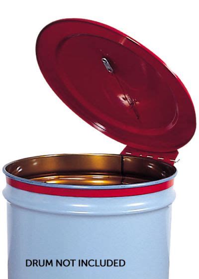 26730 fire safe steel 30 gallon self closing drum lid with fusible link red basco usa