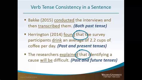 Verb Tense Consistency In A Sentence Youtube