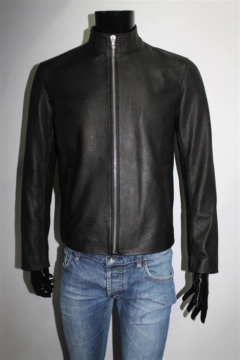italian handmade men genuine lambskin leather jacket slim fit
