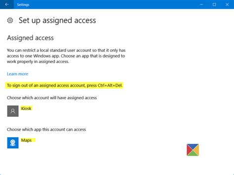 How To Setup Assigned Access In Windows Kiosk Mode Enable Kiosk