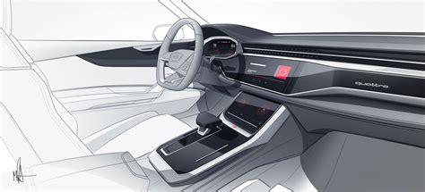 Audi Q8 Concept Interior Design Sketch Car Body Design