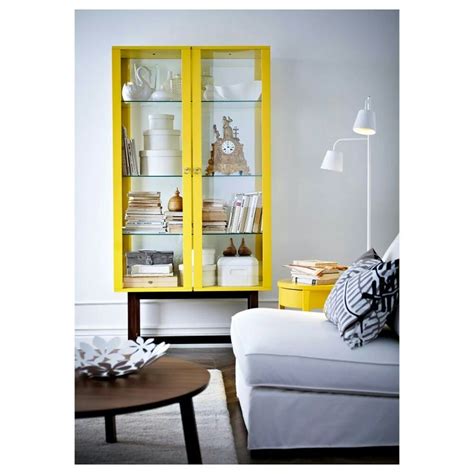 Whatever you collect or like to look at, display cabinets mean you can keep your favorite things on show but away from dust and sticky fingers. Yellow display cabinet. IKEA | Modern retro living room ...