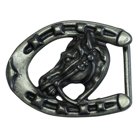 Beltinger Gürtelschnalle Pferdekopf Mit Hufeisen 40 Cm Buckle