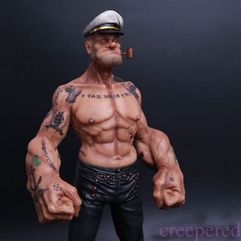 12 Headplay Popeye Figure Sailor Gk Resin Statue Realistic Tattoo Body