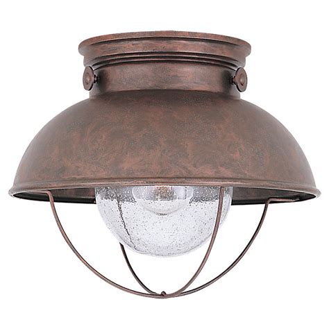 Sea Gull Lighting Sebring 1 Light Weathered Copper Outdoor Ceiling