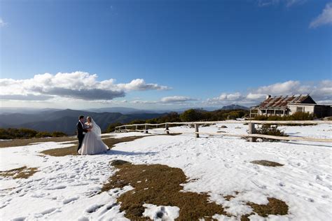 Mt Buller Craigs Hut Snow Wedding
