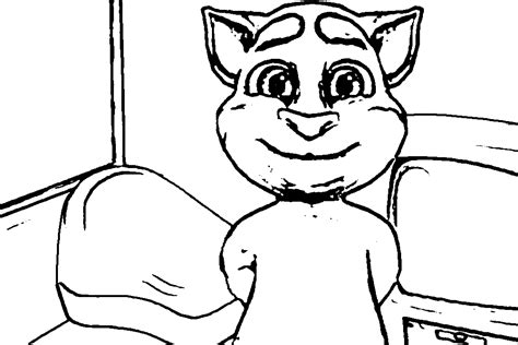 talking tom cat coloring page wecoloringpage 02