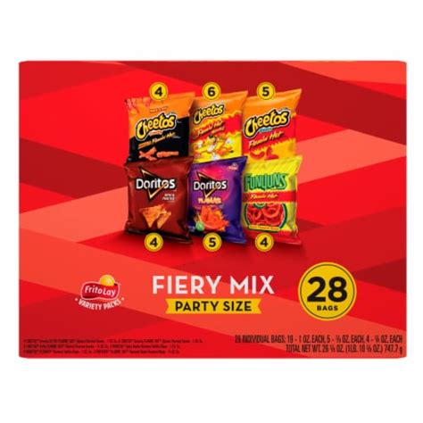 Frito Lay Fiery Mix Snacks And Chips Variety Pack 6 Qfc