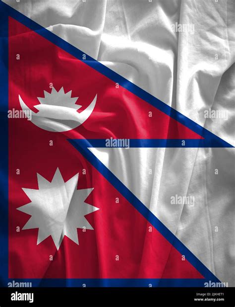 Nepal Flag With 3d Effect Stock Photo Alamy