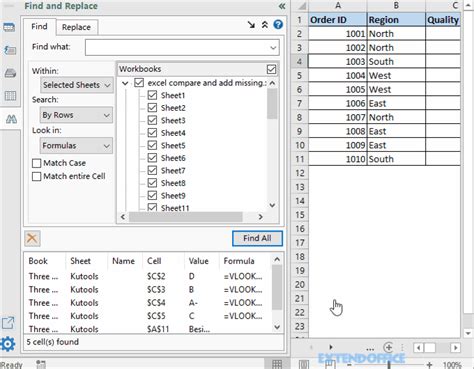 How To Quickly Search A Value In Multiple Sheets Or Workbooks