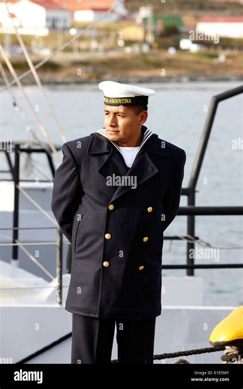 Armada Argentina Argentine Navy Sailor Ushuaia Argentina Stock Photo