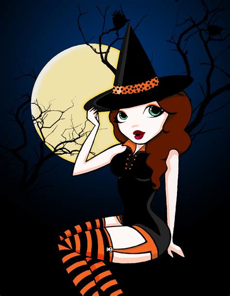 Sketch Bloggy Blog Halloween Pinup Complete