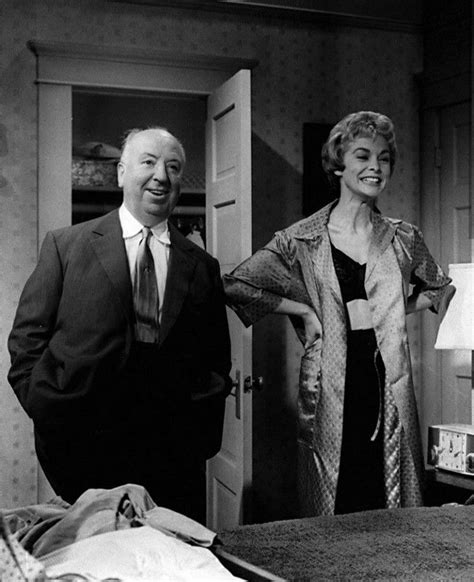 Alfred Hitchcock And Janet Leigh On The Set Of Psycho 1960 Alfred Hitchcock Hitchcock