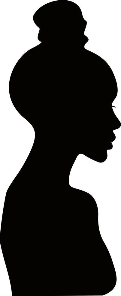 African Woman Face Silhouette Elegant Beautiful African American Woman