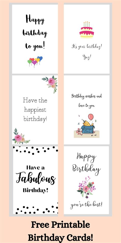 Printable Birthday Card For Her Free Printable Birthday Cards Templates Online Free