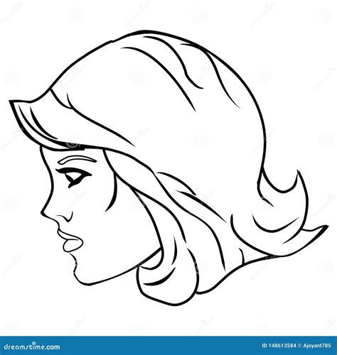 Woman Head Side Portrait Stock Vector Illustration Of Lady 148613584