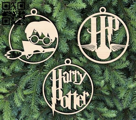 Harry Potter Christmas Ball E0015504 File Cdr And Dxf Free Vector Download For L Harry Potter