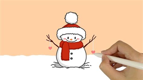 how to draw a cute snowman in procreate easy tutorial for beginners cute snowman draw