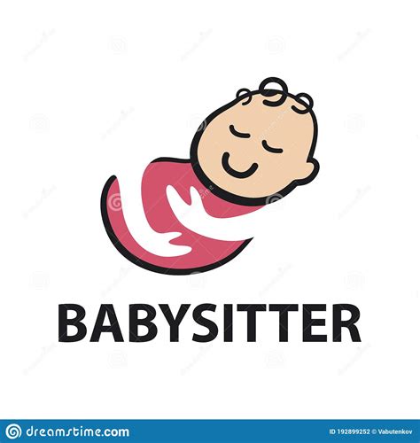Vector Logo Of Babysitter Child Care And Nursery Stock Illustration
