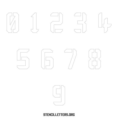 Free Printable Numbers Stencils Design Style 227 Modern Stencil