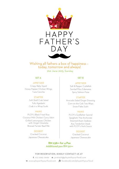 Fathers Day Promotion Ploy Malaysian Foodie