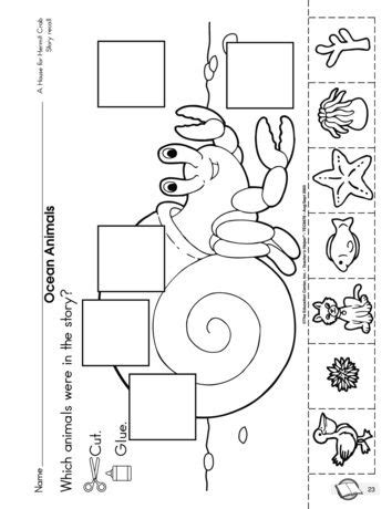 A house for hermit crab. A print and use literature worksheet to follow up A House ...