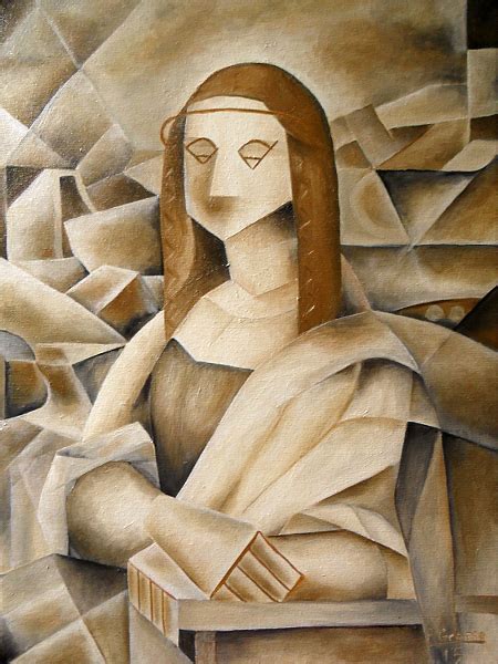 16 Cubist Mona Lisa Kierrannanci