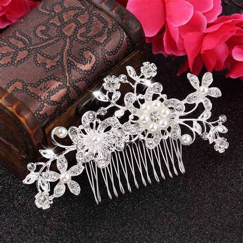 Best Seller Stunning Crystal Floral Hair Pin Bridal Flower Hair