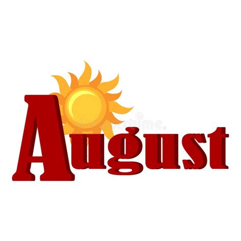 Logotipo De Agosto Ilustración Del Vector Ilustración De Agosto