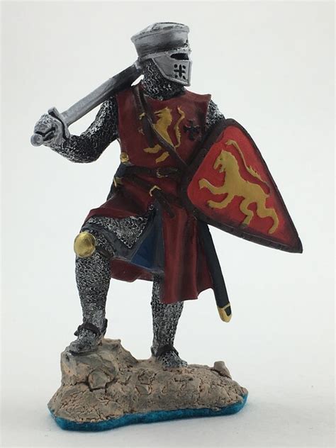 Knight Crusader 12th Century 54 Mm Metal Figure Middle Ages Etsy